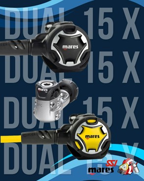 Mares Dual Adj 62X scuba regulator, second stage detail